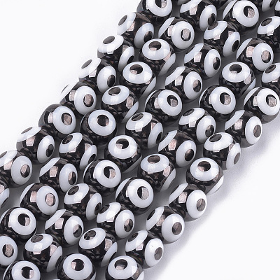 Electroplate Glass Beads Strands EGLA-T012-02C-1