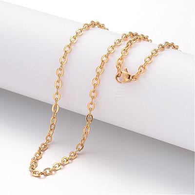Ion Plating(IP) 304 Stainless Steel Necklace MAK-K004-09G-1