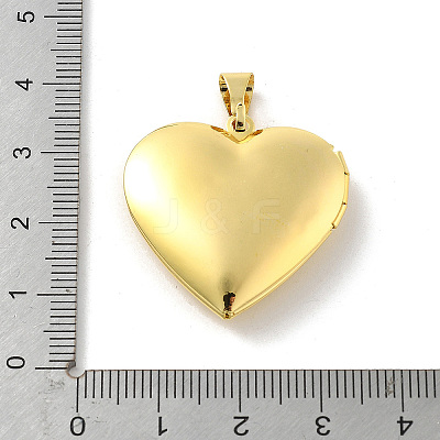 Brass Locket Pendants KK-C092-25G-07-1