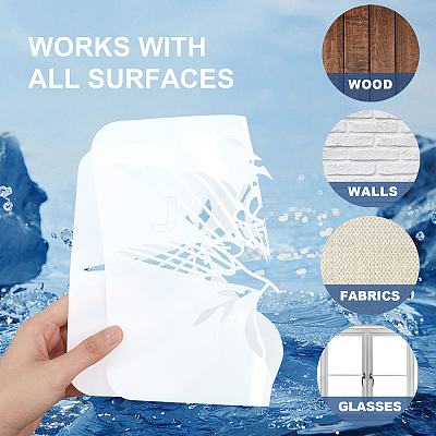 1 Set Fairy Tale Theme PET Hollow Out Drawing Painting Stencils DIY-MA0001-77-1
