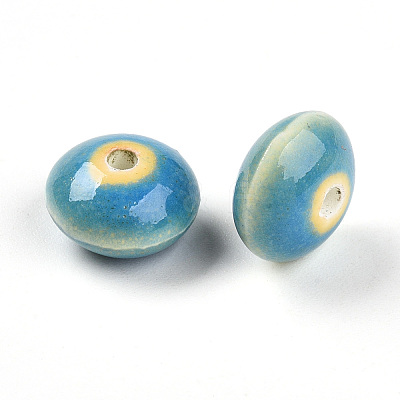 Handmade Porcelain Beads PORC-Q174-12x7mm-3-01-1