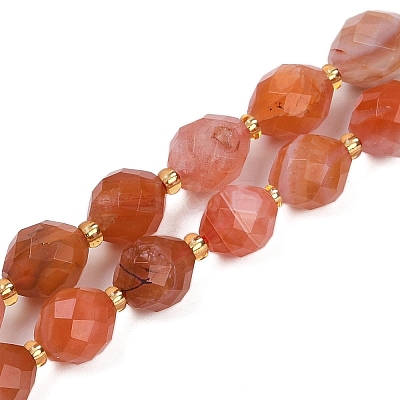 Natural South Red Agate Beads Strands G-N342-149E-1