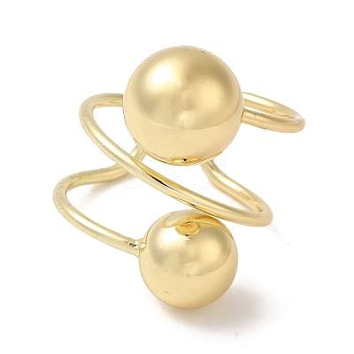 Brass Open Cuff Ring RJEW-Q778-50G-1