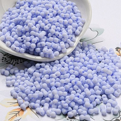 Macaron Color Opaque Frosted Glass Seed Beads SEED-K009-12B-12-1