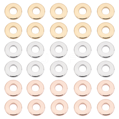 60Pcs 3 Colors 201 Stainless Steel Linking Rings STAS-UN0036-94-1
