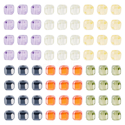 240Pcs 6 Colors Cubic Zirconia Bead ZIRC-TA0001-27-1