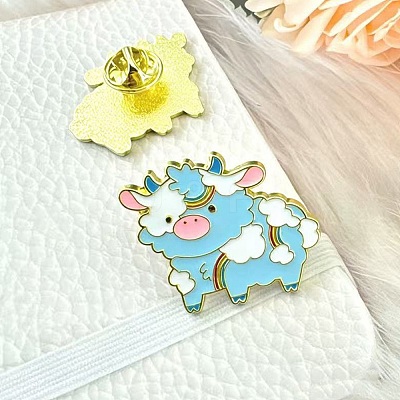 Cattle Enamel Pin JEWB-K036-02G-1