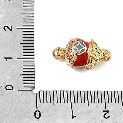 Brass Enamel Magnetic Clasps KK-C066-25G-1