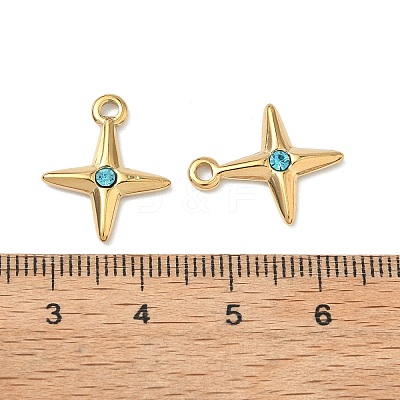 304 Stainless Steel Rhinestone Pendants X-STAS-L308-04A-G-1