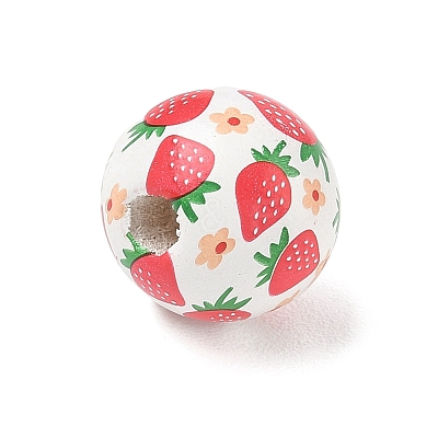 Printed Wood European Beads WD-CBA29C7-03-1