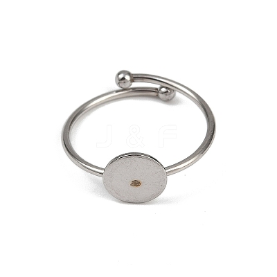 304 Stainless Steel Cuff Ring Components STAS-D372-02P-02-1