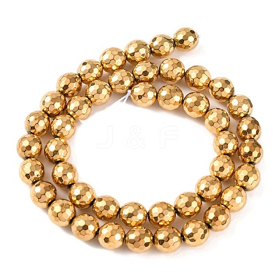 Electroplated Synthetic Non-magnetic Hematite Beads Strands G-H027-B01-05-1