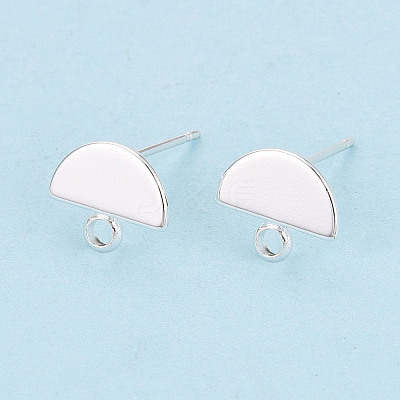 Brass Stud Earring Findings KK-WH20009-17S-1