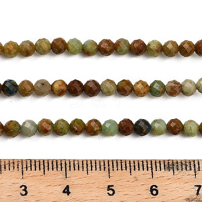 Natural Chrysocolla and Lapis Lazuli Beads Strands X-G-G278-B01-4mm-1