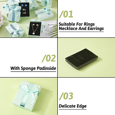 Rectangle Paper Jewelry Gift Boxes with Bowknot CON-TAC0010-89A-1