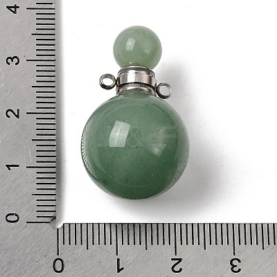 Natural Green Aventurine Perfume Bottle Pendants GG-CBA7610-02P-08-1