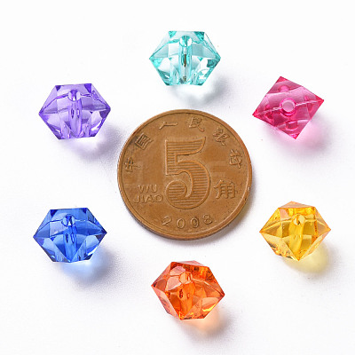 Transparent Acrylic Beads TACR-S154-15B-1