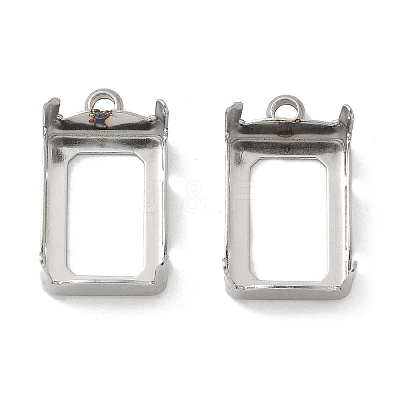 304 Stainless Steel Pendant Cabochos STAS-C117-04B-P-1