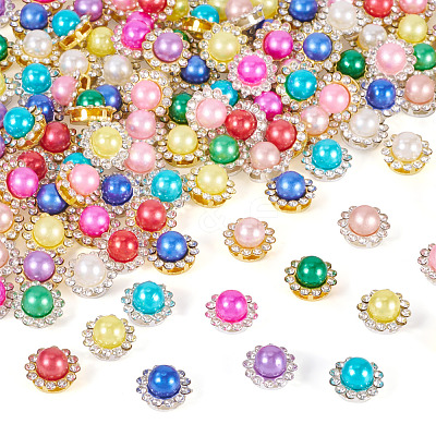 200Pcs 20 Colors Alloy Rhinestone Cabochons FIND-TA0006-32-1