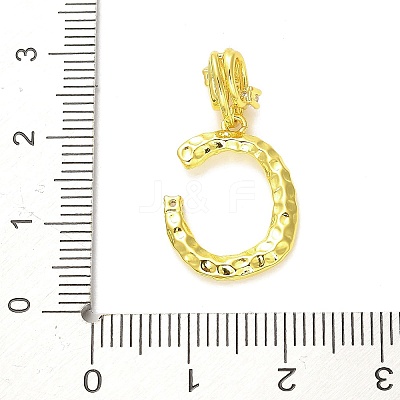 Rack Plating Brass Micro Pave Cubic Zirconia European Dangle Charms KK-L210-015G-C-1