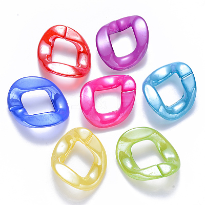 Imitation Jelly Acrylic Linking Rings OACR-S036-002B-E-1