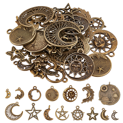 15 Styles Tibetan Style Alloy Pendants FIND-SC0008-47-1