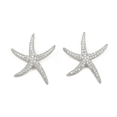 Brass Micro Pave Clear Cubic Zirconia Pendants KK-G535-02A-P-1