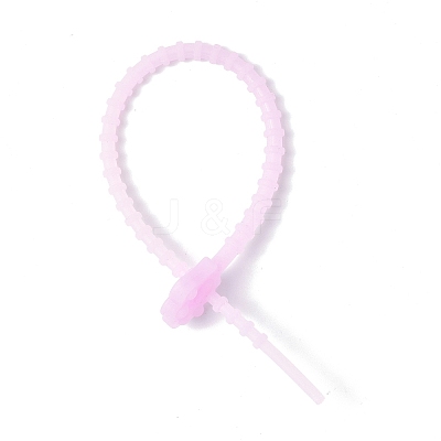 Luminous Silicone Cable Zip Ties AJEW-P104-01F-1