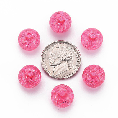 Transparent Crackle Acrylic Beads MACR-S373-66A-N09-1