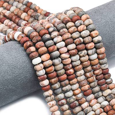 Natural Red Crazy Agate Beads Strands G-P575-A04-8x5mm-02-1