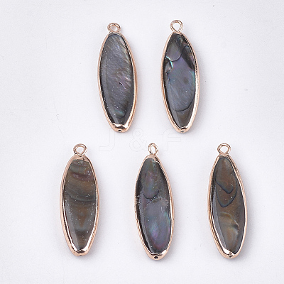 Electroplate Freshwater Shell Pendants SHEL-S274-88-1