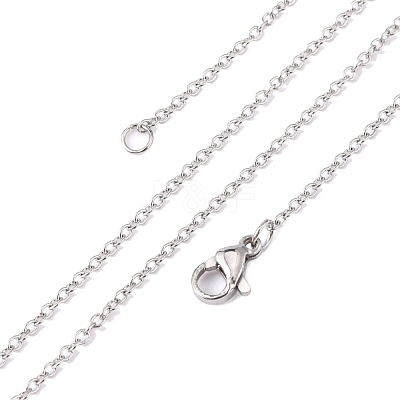 Tarnish Resistant 304 Stainless Steel Cable Chain Necklaces STAS-O053-11P-1