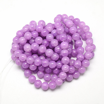Baking Paint Crackle Glass Bead Strands DGLA-Q023-8mm-YS11-1