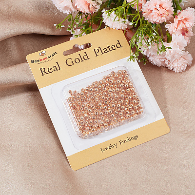 300Pcs 3 Style Rack Plating Brass Beads KK-BBC0011-14-1