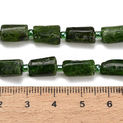Natural Green Diopsidel Beads Strands GG-CBAA9B4-I02-1