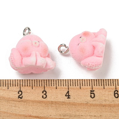 Flocky Acrylic Pendants X-FIND-A044-01F-1