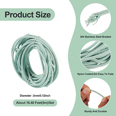 5M Nylon Coated 304 Stainless Steel Braided Wires TWIR-TA0001-08B-1