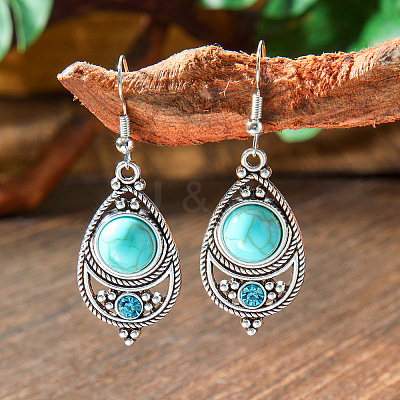 Bohemian Style Alloy Acrylic Dangle Earrings WG0B115-09-1