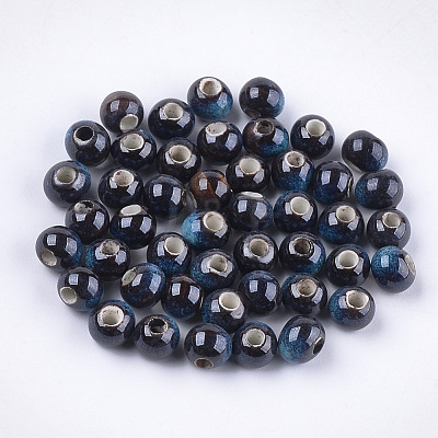 Handmade Porcelain Beads X-PORC-S498-19B-05-1