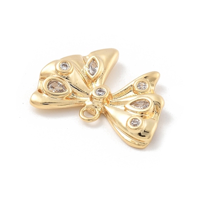 Brass Micro Pave Cubic Zirconia Pendants KK-D283-03G-1