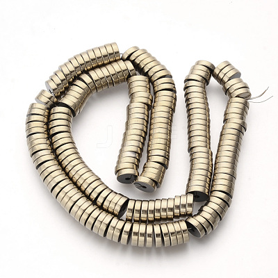 Electroplate Non-magnetic Synthetic Hematite Beads Spacers Strands X-G-Q486-75G-1