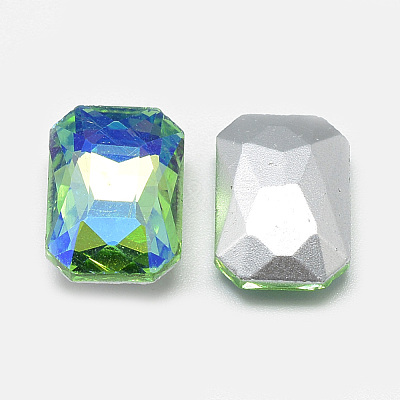 Pointed Back Glass Rhinestone Cabochons RGLA-T019-10x14mm-06-1