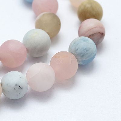 Natural Morganite Beads Strands G-E365-03-6mm-1