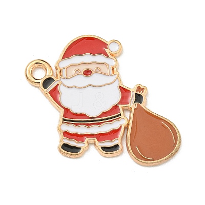 Christmas Theme Alloy Enamel Pendants ENAM-I060-01B-1