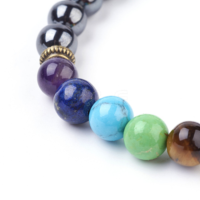 Gemstone Stretch Bracelets BJEW-P179-04-1