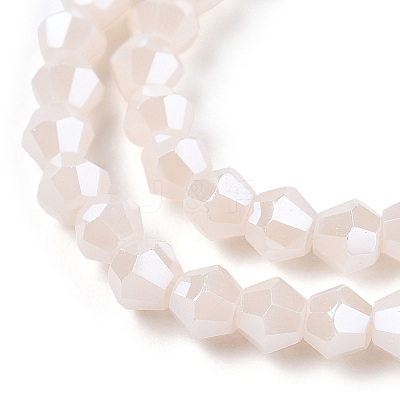 Opaque Solid Color Electroplate Glass Beads Strands EGLA-A039-P2mm-A06-1