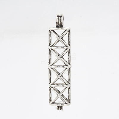 Brass Locket Pendants KK-Q748-049AS-1