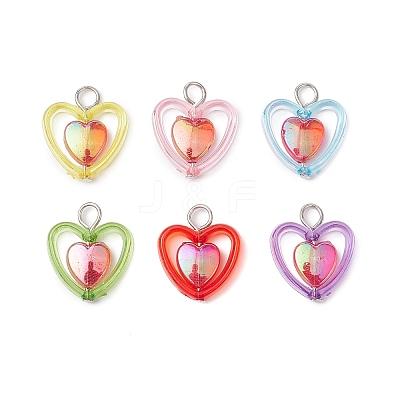 Transparent Acrylic Pendants PALLOY-JF03716-1