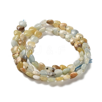 Natural Flower Amazonite Beads Strands G-P575-C07-6mm-1