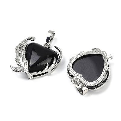 Natural Obsidian Pendants G-Q025-01P-06-1